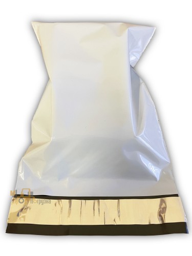 Курьерский пакет белый 100*150+40, 50 мкм, без лого, без кармана (100 шт/уп)