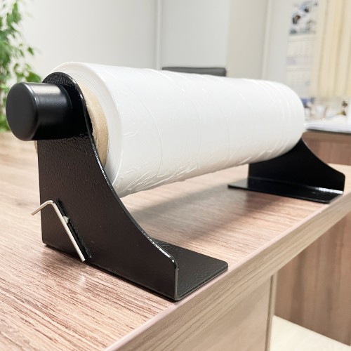 Диспенсер для стрейч пленки 25 см (оброллер), настольный (настенный),черный, ПрофПогрузка