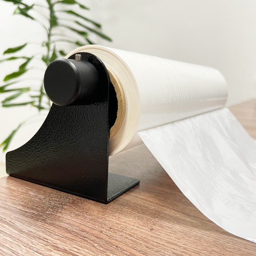 Диспенсер для стрейч пленки 25 см (оброллер), настольный (настенный),черный, ПрофПогрузка