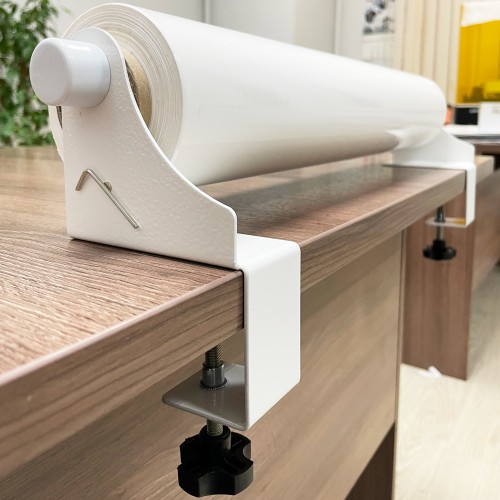 Диспенсер для стрейч пленки 50 см (оброллер), с настольным креплением, белый, ПрофПогрузка