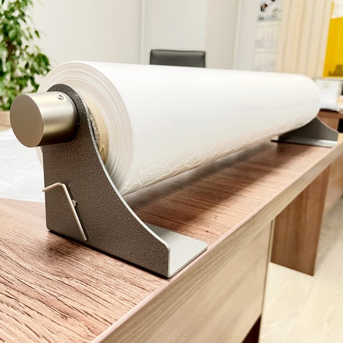 Диспенсер для стрейч пленки 50 см (оброллер), настольный (настенный), серый, ПрофПогрузка