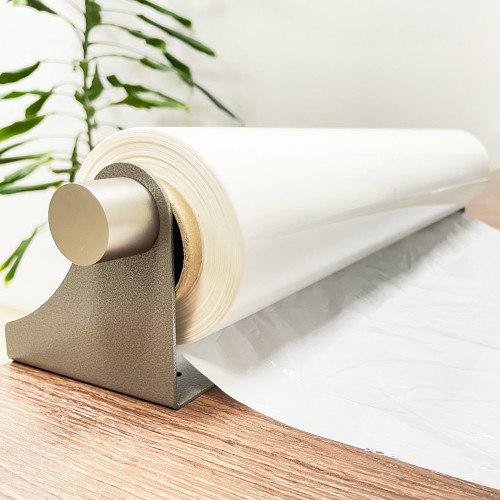 Диспенсер для стрейч пленки 50 см (оброллер), настольный (настенный), серый, ПрофПогрузка