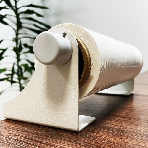 Диспенсер для стрейч пленки 25 см (оброллер), настольный (настенный),белый, ПрофПогрузка