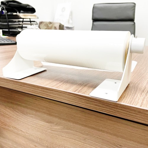 Диспенсер для стрейч пленки 25 см (оброллер), настольный (настенный),белый, ПрофПогрузка