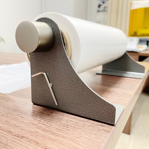 Диспенсер для стрейч пленки 25 см (оброллер), настольный (настенный),серый, ПрофПогрузка