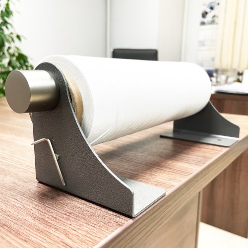 Диспенсер для стрейч пленки 25 см (оброллер), настольный (настенный),серый, ПрофПогрузка