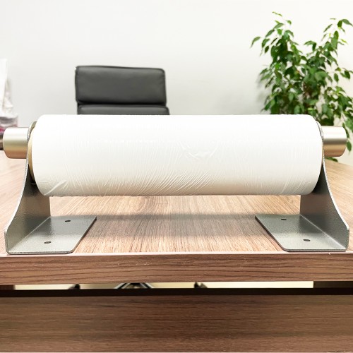 Диспенсер для стрейч пленки 25 см (оброллер), настольный (настенный),серый, ПрофПогрузка