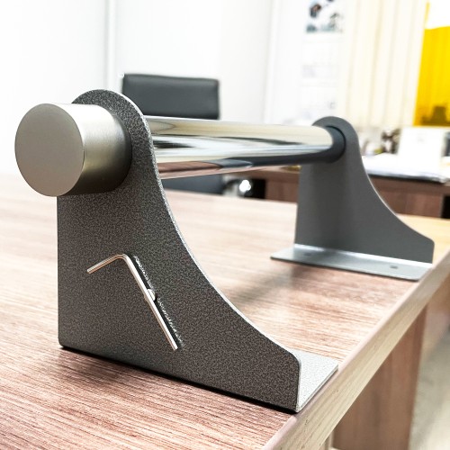 Диспенсер для стрейч пленки 25 см (оброллер), настольный (настенный),серый, ПрофПогрузка