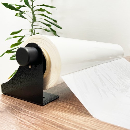 Диспенсер для стрейч пленки 50 см (оброллер), настольный (настенный), черный, ПрофПогрузка