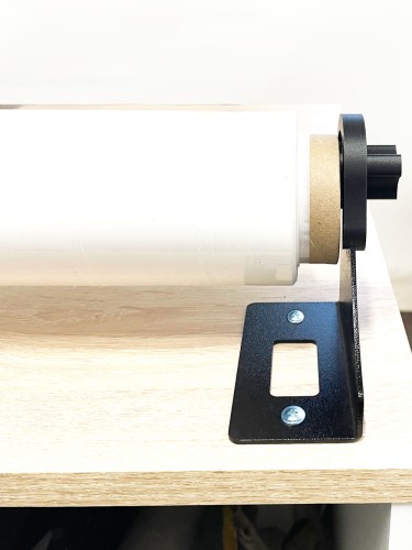 Диспенсер для стрейч пленки (оброллер), настольный (настенный), черный, ПрофПогрузка