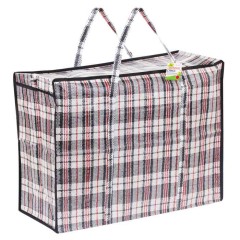 Сумка-баул хозяйственная, полипропилен, 80*60*35 см, 168 л, черно-красная, 170г/м2