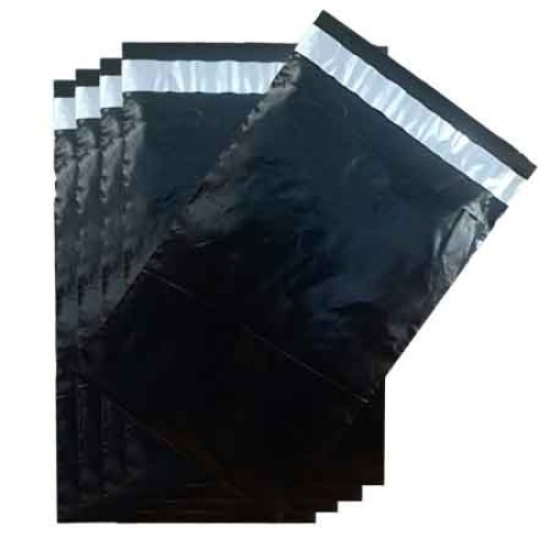 Курьерский пакет черный 170*240+40, 50 мкм, без лого, без кармана (100 шт/уп)